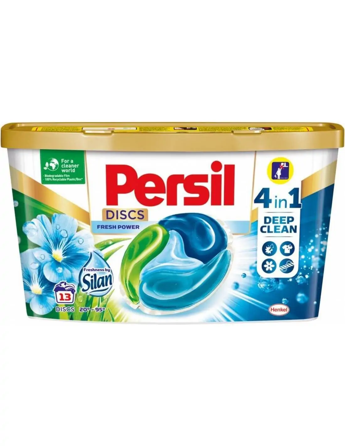 Persil Discs by Silan 4in1 veļas mazgāšanas kapsulas ar Silan smaržu 13gab