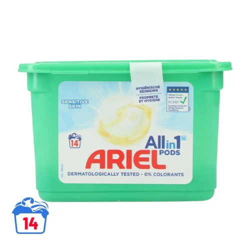 Ariel 3in1 Sensitive veļas mazgāšanas kapsulas 14x