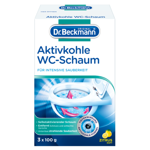 Dr.Beckmann aktivēto ogļu putas tualetei citrusaugļu 3x100g