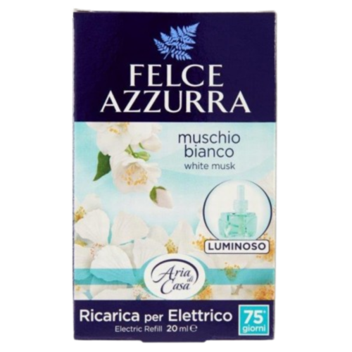 FELCE AZZURRA Muschio Bianco elektriskā gaisa atsvaidzinātāja rezerve 20ml