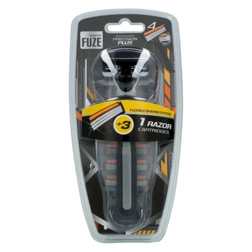 Body-X Fuze 3 asmeņu skuveklis + 3 rezerves galviņas
