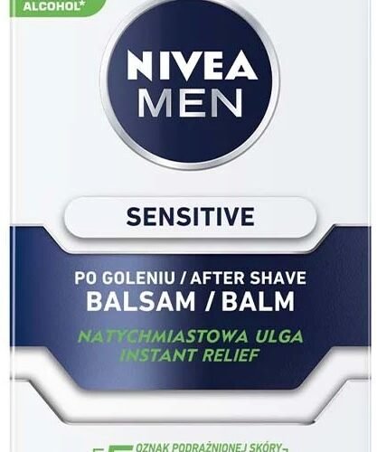 Nivea Men pēcskūšanās balzāms ar kumelīšu ekstraktu un vitamīnu E jutīgai ādai, 0% alkohols, 100m