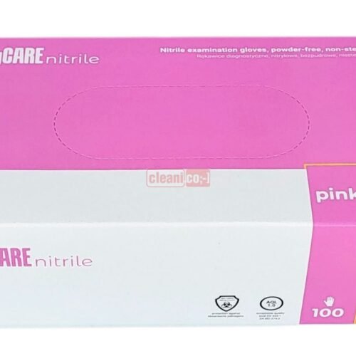 EASYCARE Nitrile cimdi bez pūdera, rozā, M, 100gab