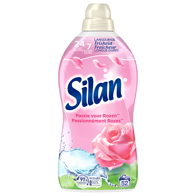 SILAN Passion For Roses veļas mīkstinātājs ar rožu aromātu (52x) 1,144L
