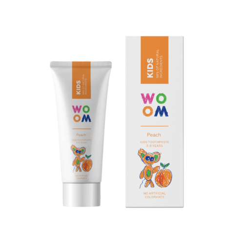 WOOM Kids Peach zobu pasta 3-8g 50ml