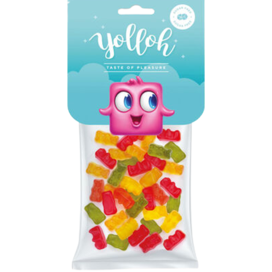 YOLLOH Mini Bears želejas konfektes (bez cukura) 100g