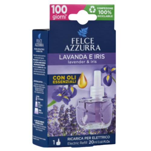 FELCE AZZURRA Lavanda & Iris elektriskā gaisa atsvaidzinātāja rezerve 20ml