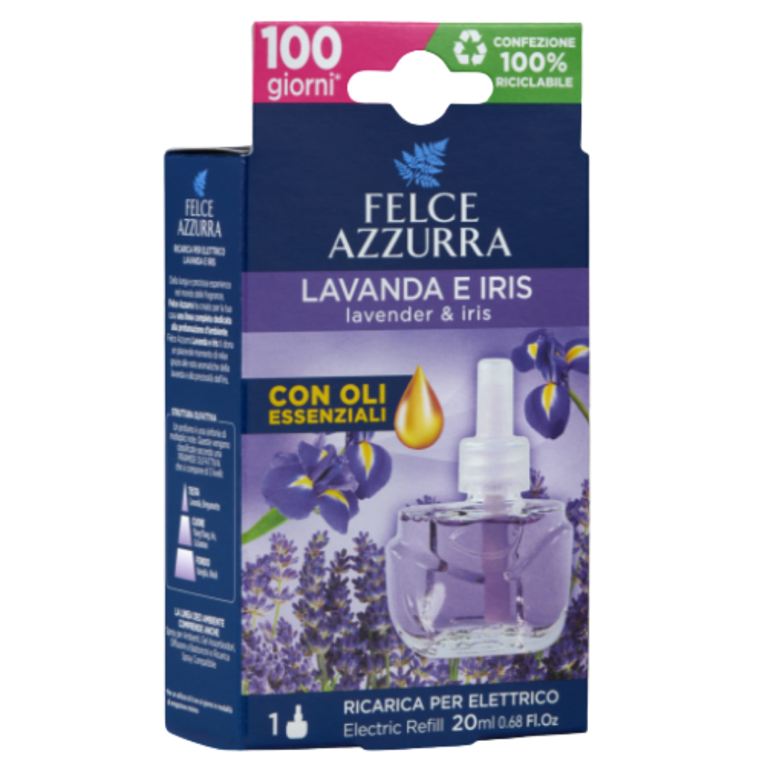FELCE AZZURRA Lavanda & Iris elektriskā gaisa atsvaidzinātāja rezerve 20ml