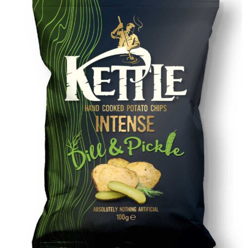 KETTLE Intenese Dill & Pickle kartupeļu čipsi 100g
