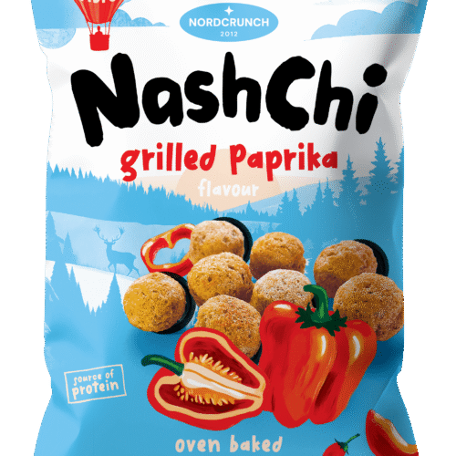 NASHCHI zirņu un auzu čipsi ar grillētas paprikas garšu 60g