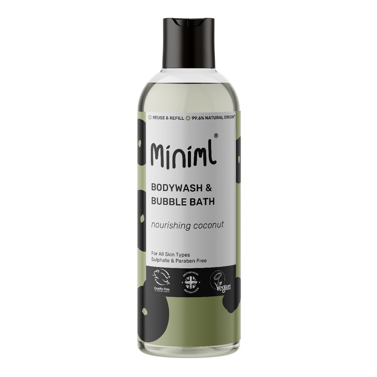 MINIML dušas želeja un vannas putas ar kokosriekstu aromātu 500ml