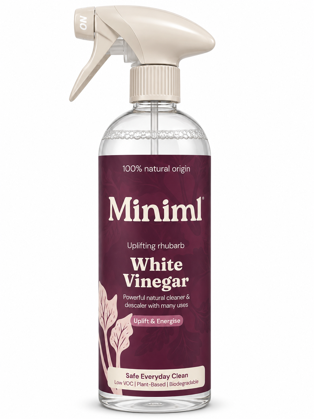 MINIML multifunkcionāls tīrīšanas līdzeklis ar etiķi un rabarberu aromātu 750ml