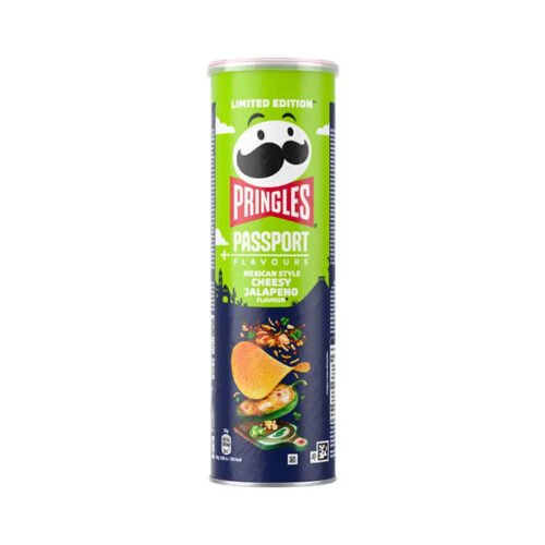 Pringles Mexican cheesy jalapeno čipsi 165g