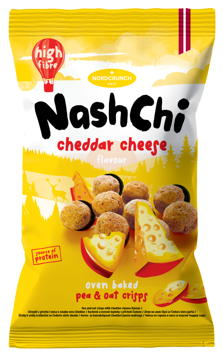 NASHCHI zirņu un auzu čipsi ar Čedara siera garšu 25 g