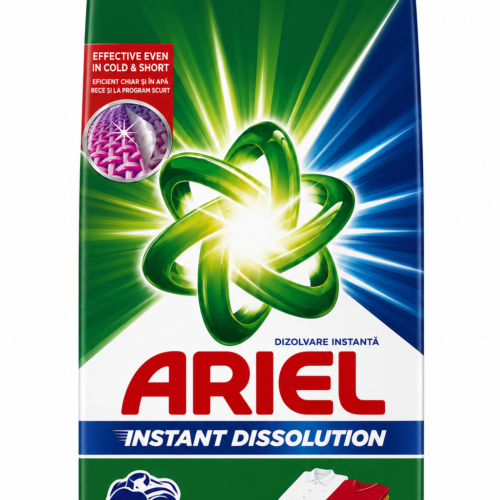 ARIEL Instant Dissolution Whites+Colors veļas mazgāšanas pulveris (130x) 9,75kg