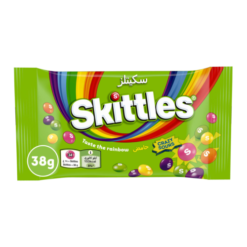 Skittles Crazy skābās dražejas 38g