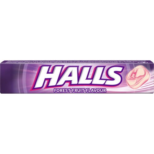 Halls Forest Fruit Flavour sūkājamās konfektes ar meža ogu garšu 33.5g
