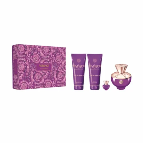 Versace Dylan Purple Eau De Perfume Spray 100ml Set 4 Pieces