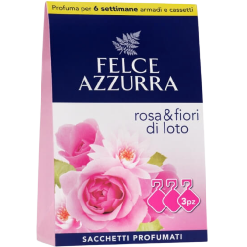 FELCE AZZURRA Rose & Lotus aromātiskie maisiņi 3gab