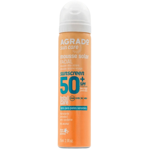 AGRADO Facial saules aizsarglīdzeklis - putas sejas ādai ar SPF50 75ml