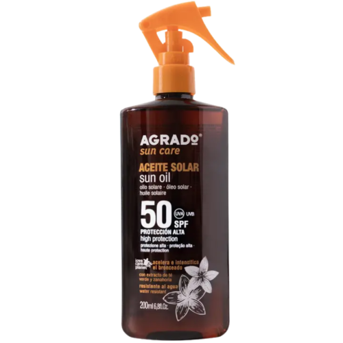 AGRADO Sun Oil sauļošanās eļļa - sprejs ar SPF50 200ml