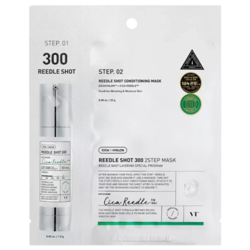 VT COSMETICS Mild Reedle Shot 300 2 Step maska sejas ādai ar mikroadatām 1,5g; 25g