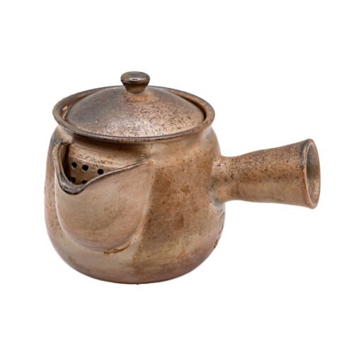 Tējkanna ar sānu rokturi Dehua Woodfired Ceramics # 94915