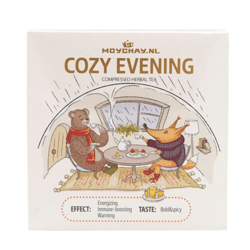 Cozy Evening Brick — melnās tējas un augu maisījums ar garšvielām