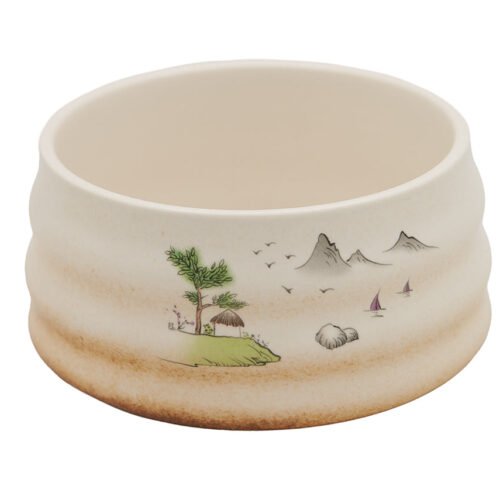 Keramikas Matcha bļoda ar dabas iedvesmotu dizainu # 93980