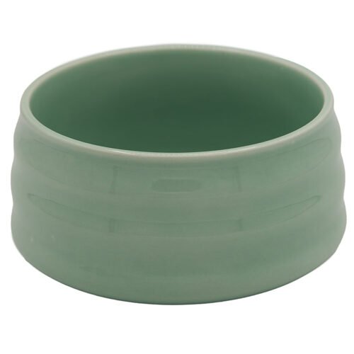 Piparmētru zaļā rievotā Matcha bļoda — keramikas tējas bļoda atsvaidzinošai Matcha pieredzei # 93979