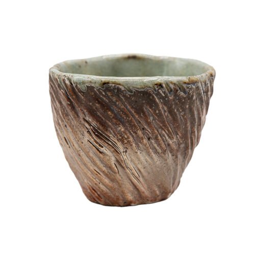 Woodfired Dehua slīpās tekstūras tējas krūze # 95796, 55 ml