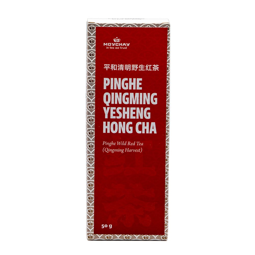 Melnā tēja Pinghe Qingming Yesheng Hong Cha, ķīniešu tēja no Pinghe apgabala, Fudzjanas province (savvaļas sarkanā tēja), Qingming pirmā tēja, 50 g, nosaukums 50 gr