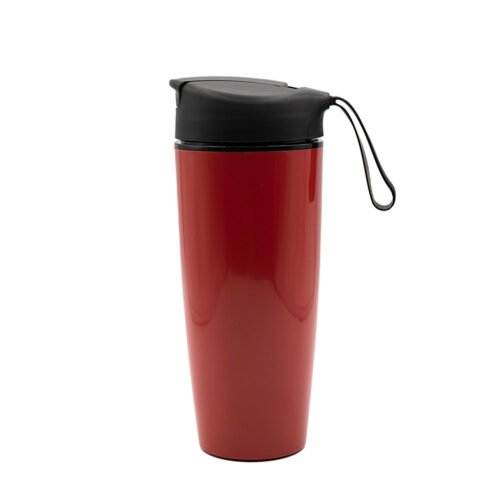 Deep Red ceļojumu termoss ar siksnu # 94536, 500 ml