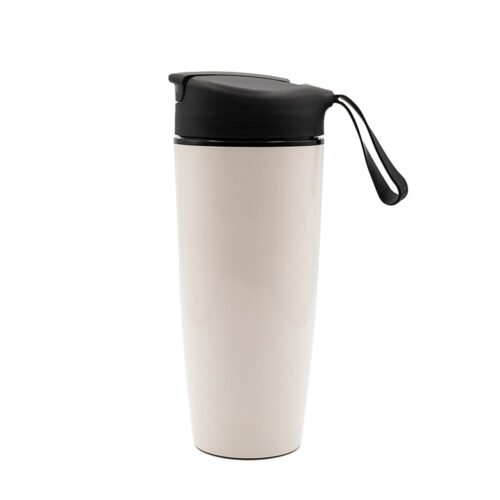 Klasisks balts ceļojumu termoss ar siksnu # 94535, 500 ml