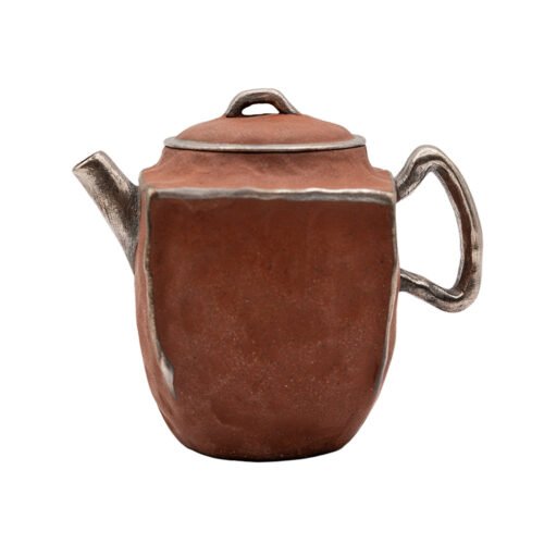 Sarkanā māla kvadrātveida tējkanna # 94436, 100 ml