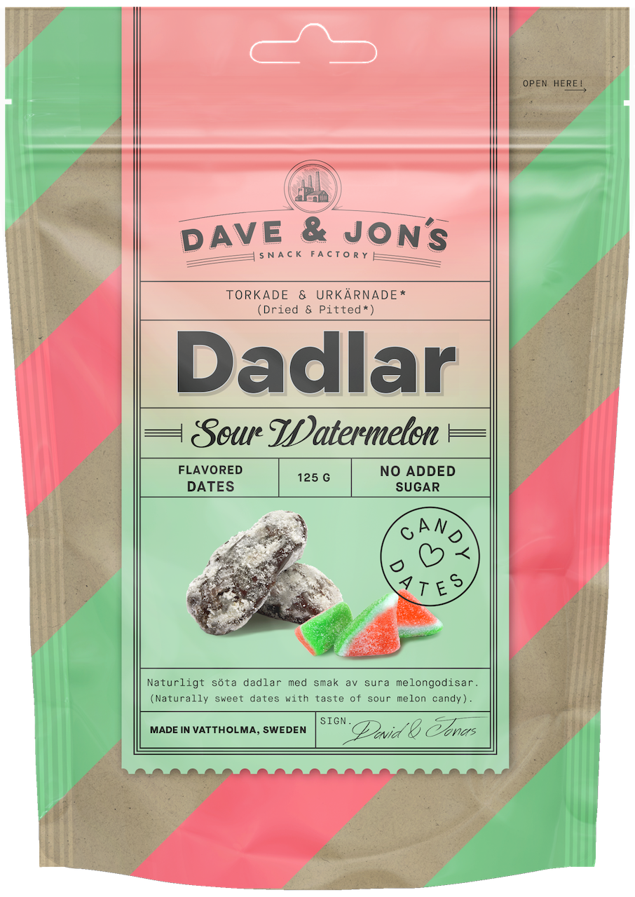 DAVE & JON'S Sour watermelon dateles 125g