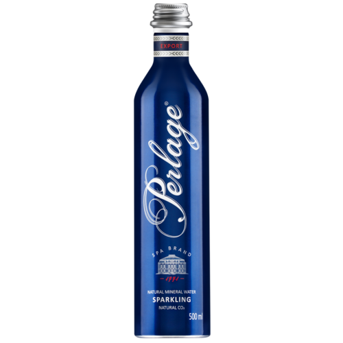 PERLAGE viegli gāzēts minerālūdens, Alumīnija pudelē 500ml