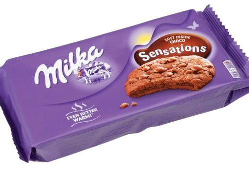 MILKA Sensations Cookies Chocolate soft inside cepumi 156g