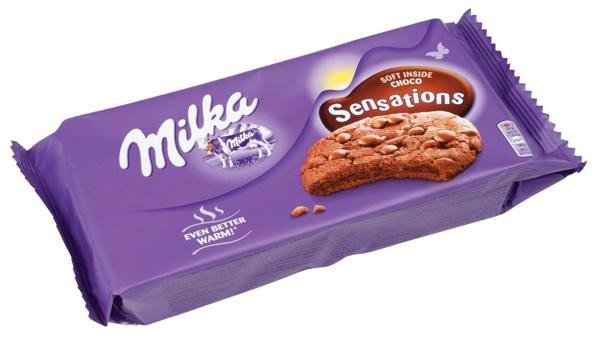 MILKA Sensations Cookies Chocolate soft inside cepumi 156g