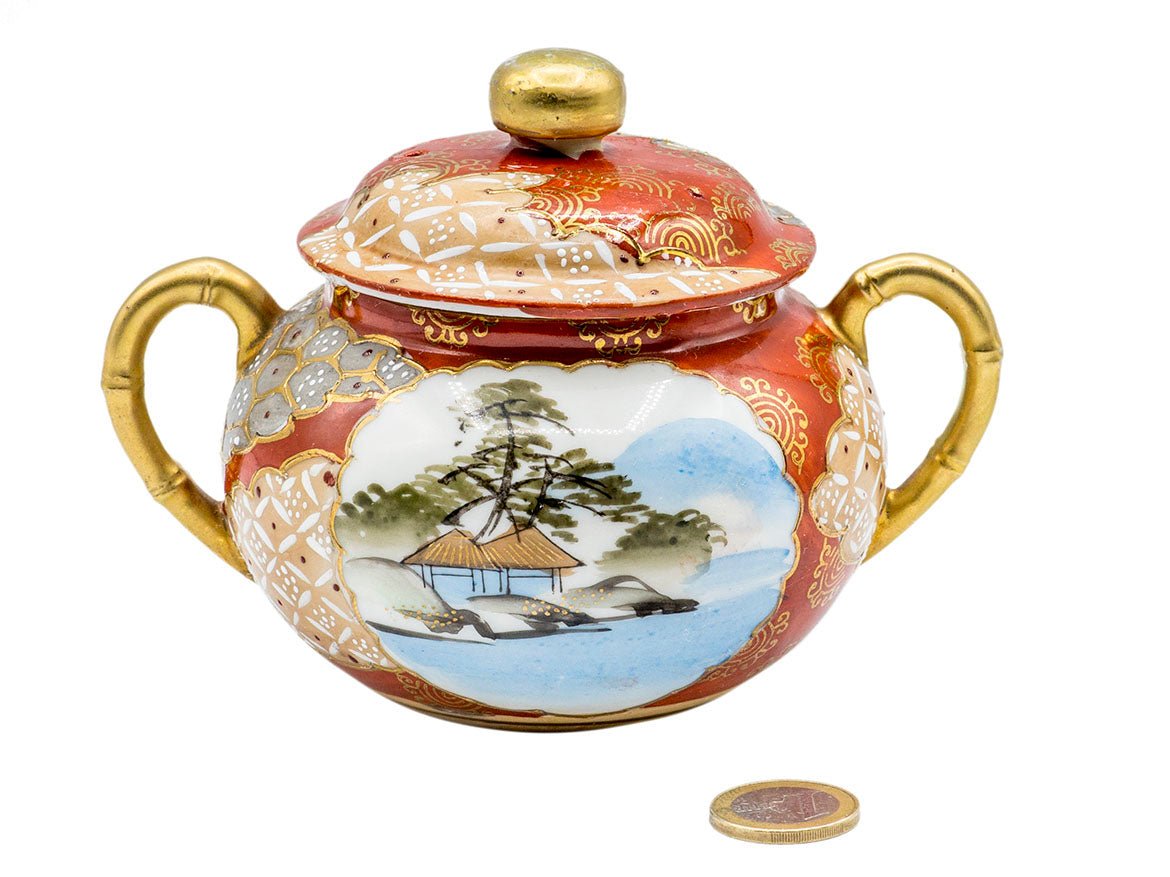 Japāņu vintage porcelāna trauks, ar rokām apgleznots # 93202
