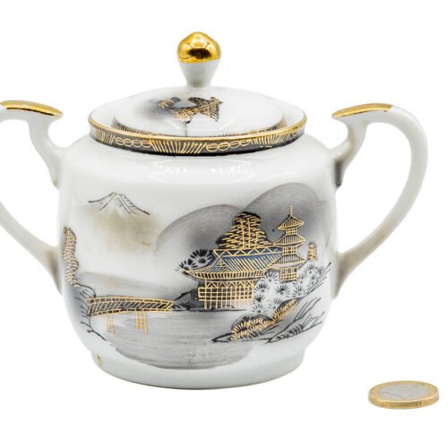 Japāņu porcelāna, ar rokām apgleznots vintage trauks # 93218