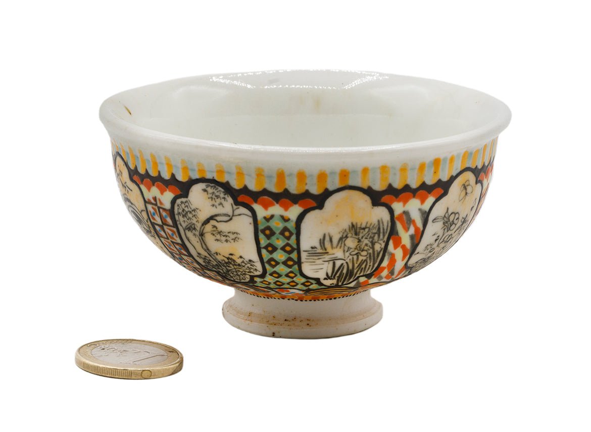 Ar rokām apgleznota koka apdedzināta Jingdezhen porcelāna tējas krūze, caurspīdīga glazūra # 93707