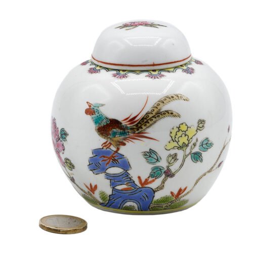 Ķīniešu vintage porcelāna kastīte, ar rokām apgleznota # 93719