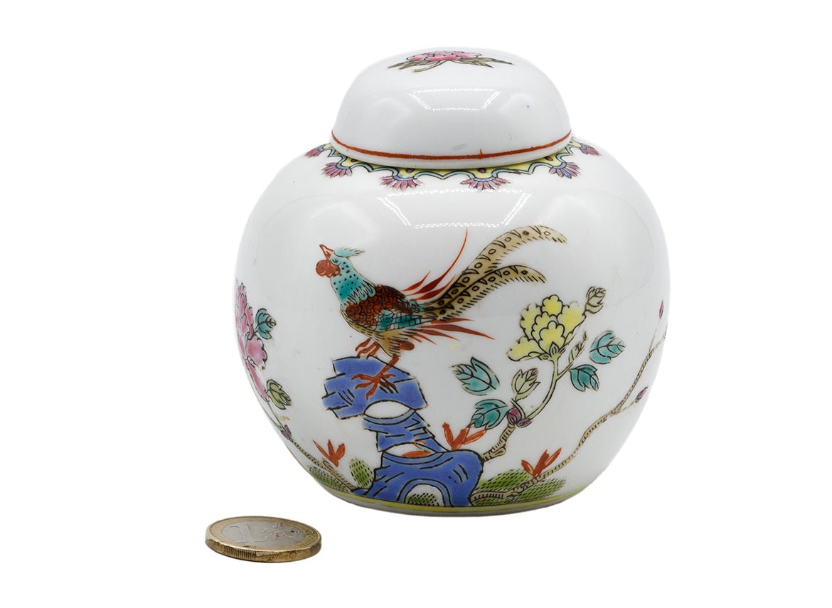 Ķīniešu vintage porcelāna kastīte, ar rokām apgleznota # 93719