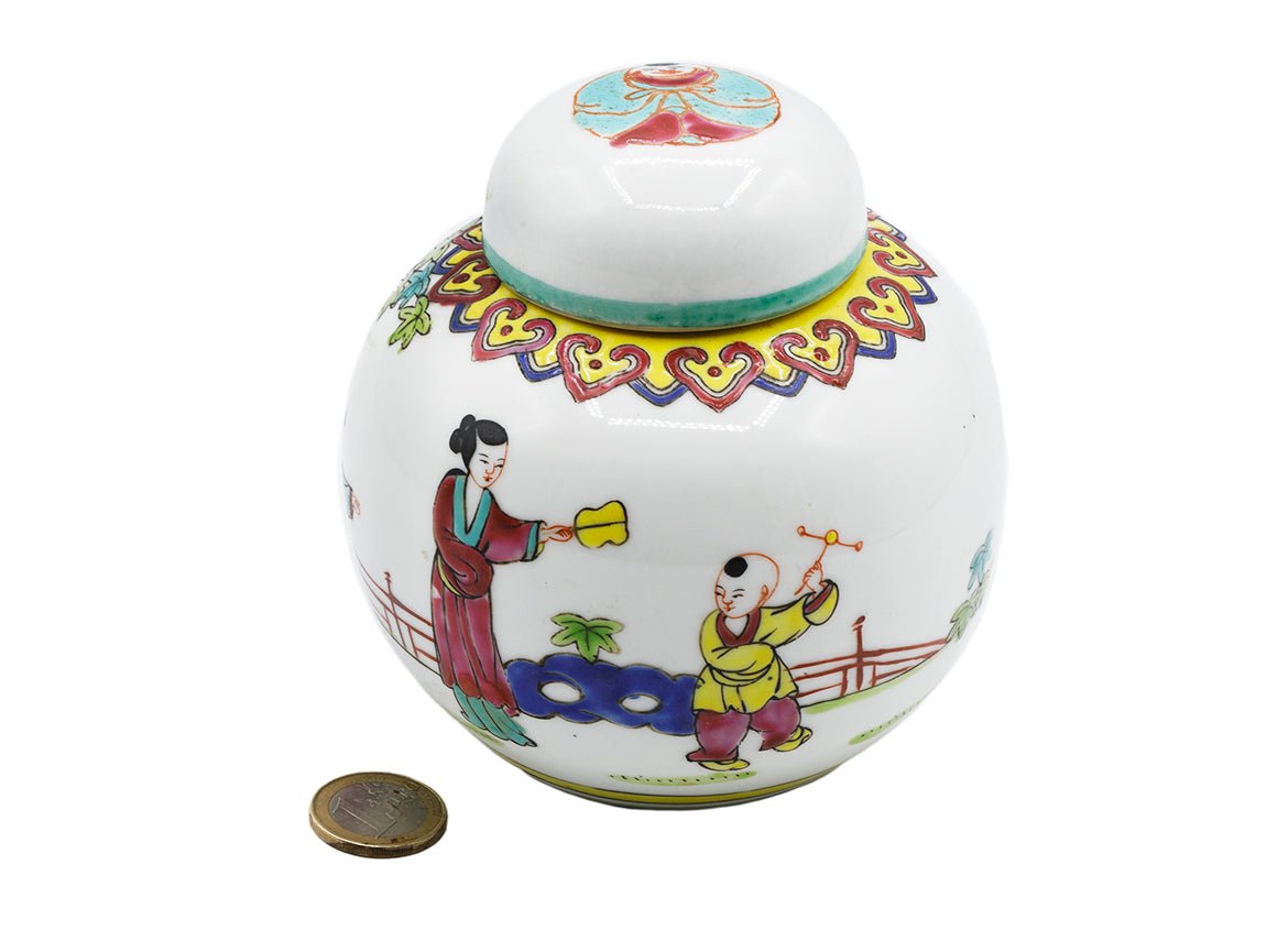 Ķīniešu vintage porcelāna kastīte, ar rokām apgleznota # 93720