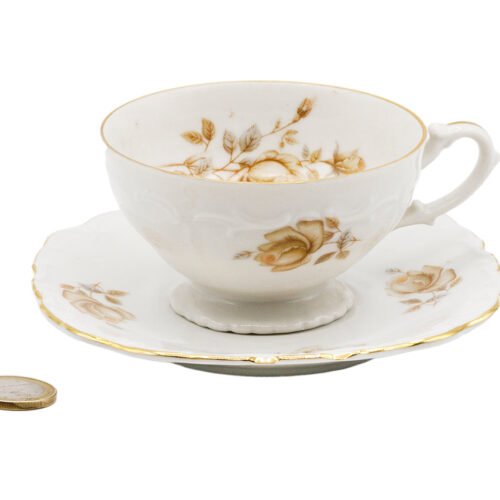 Porcelāna tējas krūze ar apakštasīti # 93835