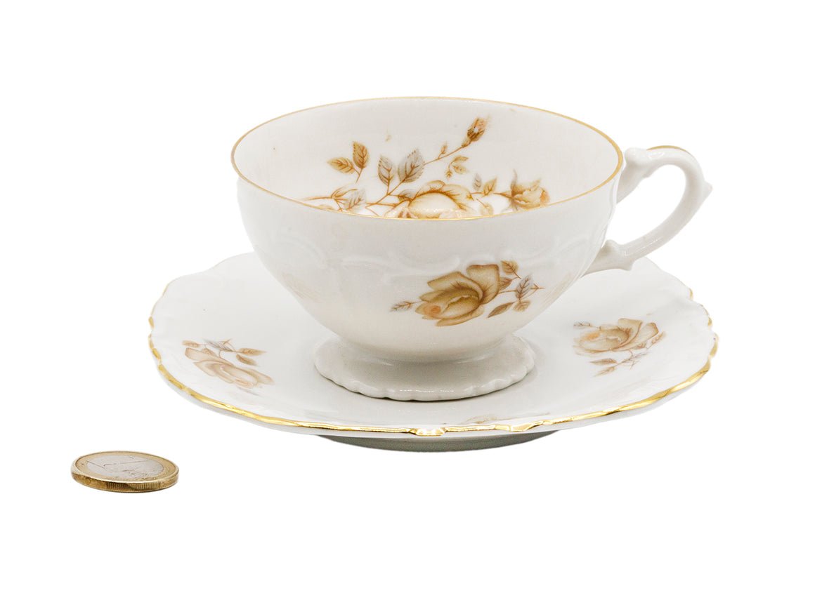 Porcelāna tējas krūze ar apakštasīti # 93835