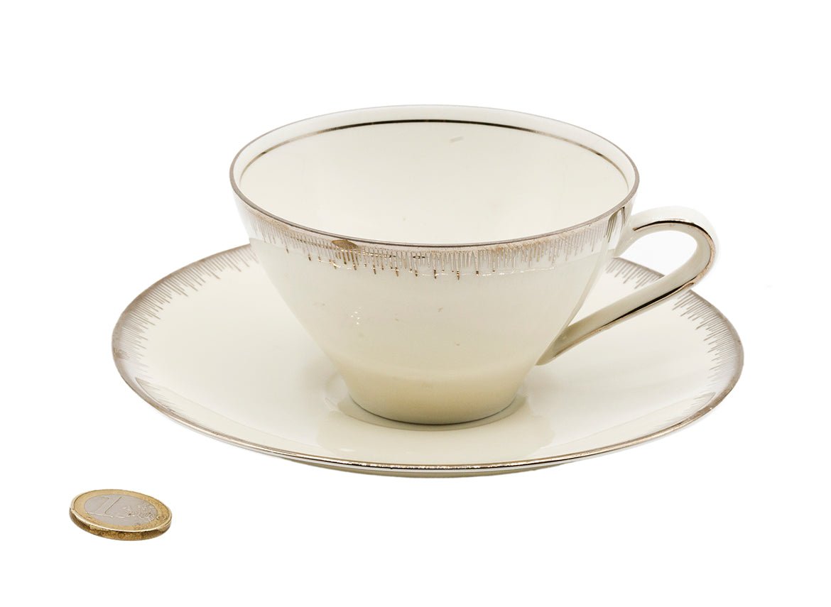 Porcelāna tējas krūze ar apakštasīti # 93840