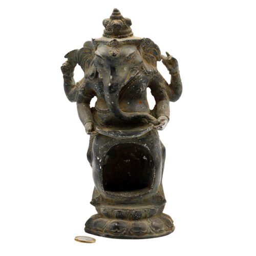 Bronzas vintage Ganešas statuja (Indija) # 93850