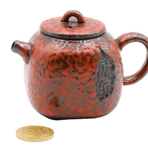 Koraļļu sarkanā keramikas tējkanna # 93462, 100 ml